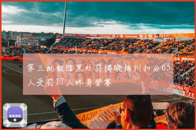 第三批假赌黑处罚揭晓梅州扣分65人受罚17人终身禁赛
